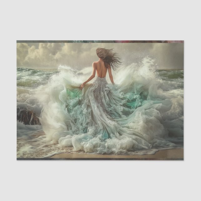 The Sea Becomes her  Tissue Paper (Front)