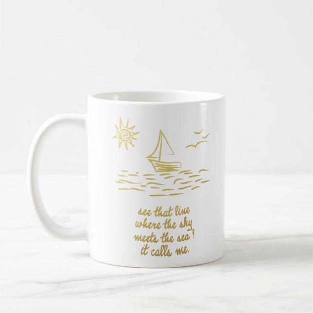 The Sea Calls Me Mug Moana Inspired (Left)