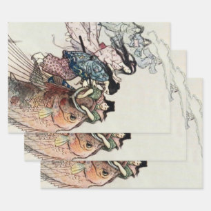The Sea King and the Magic Jewels by Warwick Goble Wrapping Paper Sheet