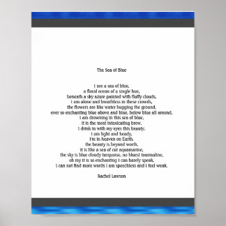 The Sea of Blue a poem Poster