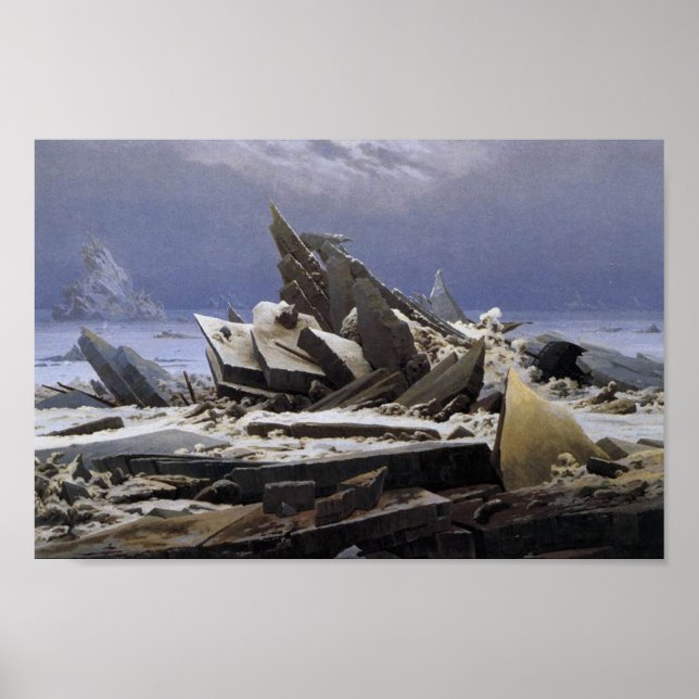 The Sea of Ice by Caspar David Friedrich Poster (Front)