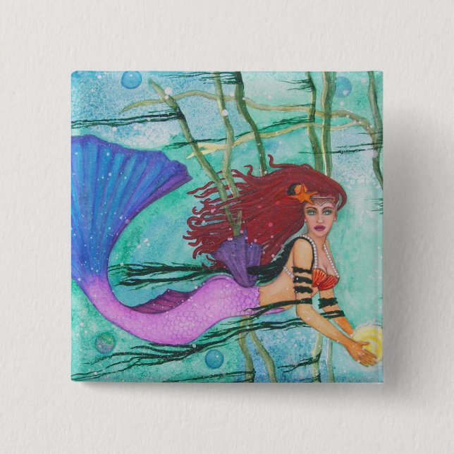 The Sea Sphere 2 Inch Square Button (Front)