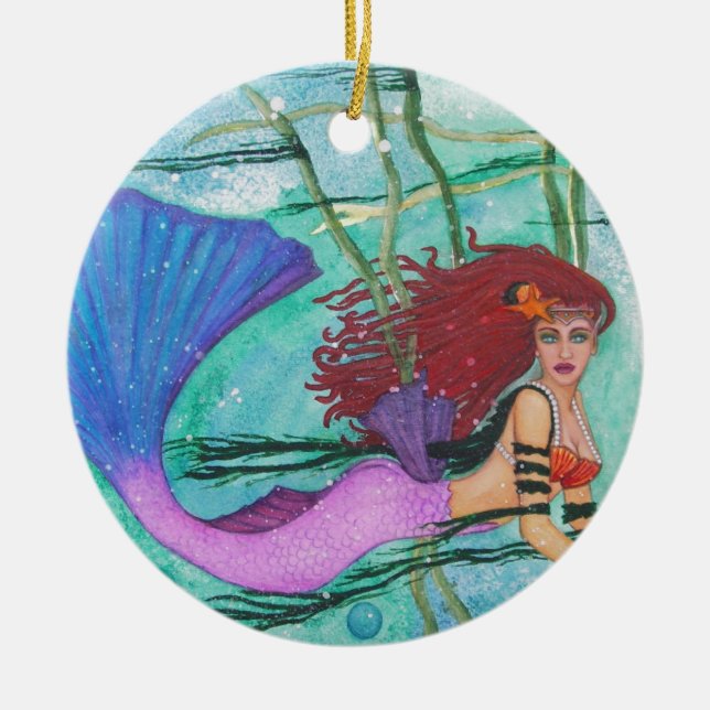 The Sea Sphere Ceramic Ornament (Front)