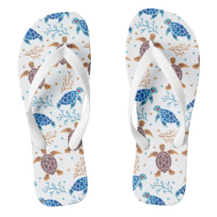 The Sea Turtle Pattern Flip Flops