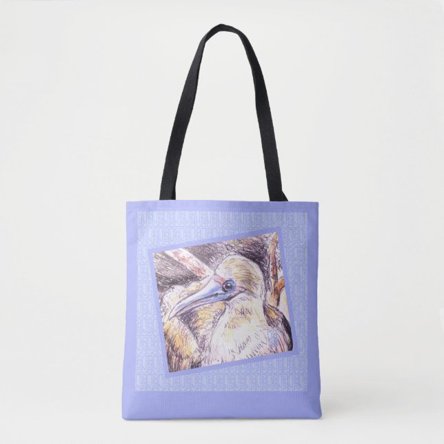 The “Seabird” All-Over-Print Shoulder Tote Bag (Front)