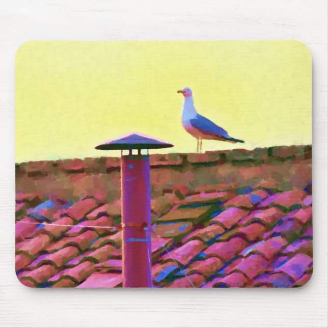The seagull on an Afternoon of Conclave Mouse Pad (Front)