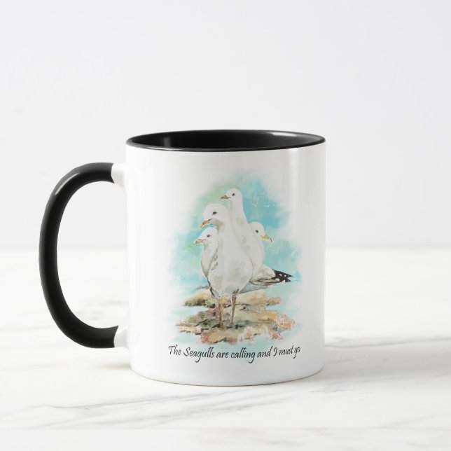 The Seagulls Are Calling and I Must Go Mug (Left)