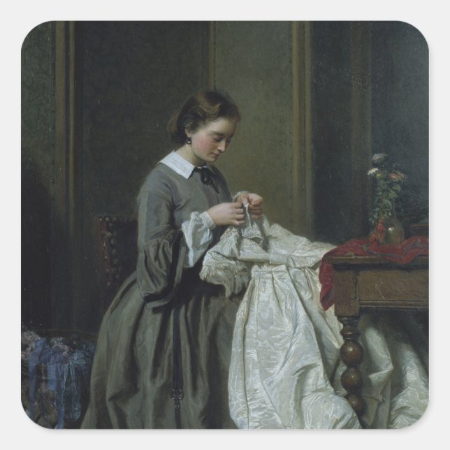 The Seamstress Square Sticker (Front)