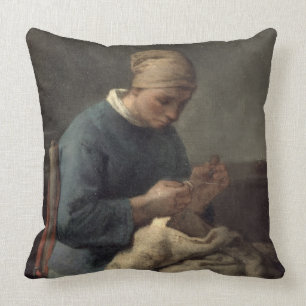 The Seamstress Throw Pillow