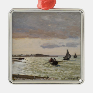 The Seashore at Sainte-Adresse, 1864 Metal Ornament
