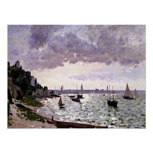 The Seashore at Sainte-Adresse Poster (Front)