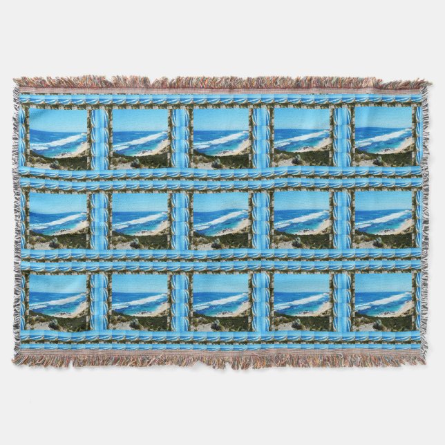 The Seaside Is My Happy Place,  Throw Blanket (Front)