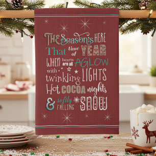The Season Christmas Poem ID593 Kitchen Towel