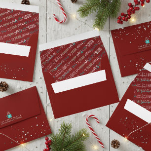 The Season Christmas Poem Pattern ID593 Envelope