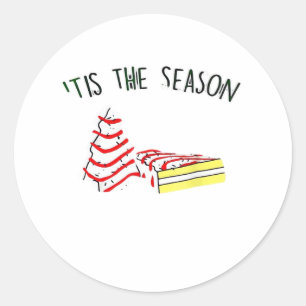 The Season Christmas Tree  Classic Round Sticker