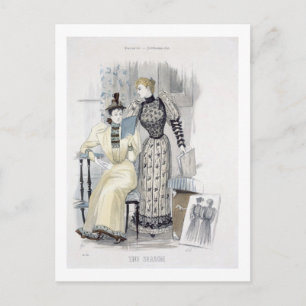 The Season, fashion plate for 'The Queen', Septemb Postcard