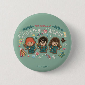 The Season is Sweeter with Friends 2 Inch Round Button
