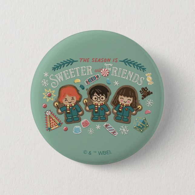 The Season is Sweeter with Friends 2 Inch Round Button (Front)
