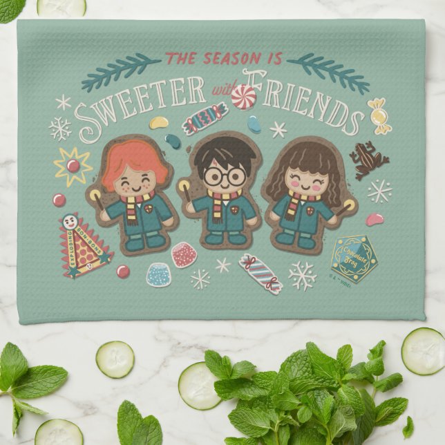 The Season is Sweeter with Friends Kitchen Towel (Folded)
