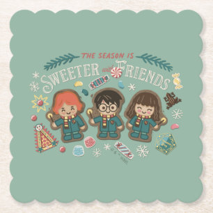 The Season is Sweeter with Friends Paper Coaster