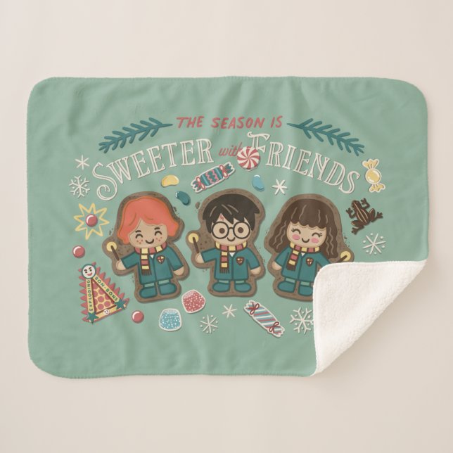 The Season is Sweeter with Friends Sherpa Blanket (Front (Horizontal))
