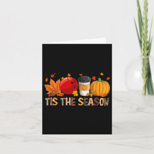 The Season Leopard Pumpkin Bowling Halloween Fall Card