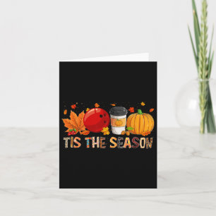 The Season Leopard Pumpkin Bowling Halloween Fall Card