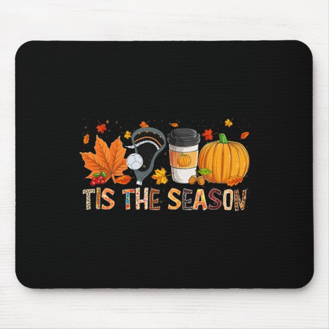 The Season Leopard Pumpkin Lacrosse Halloween Fall Mouse Pad (Front)