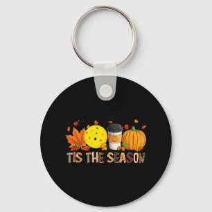 The Season Leopard Pumpkin Picklell Halloween Fall Keychain
