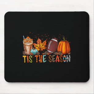 The Season Pumpkin And Spice Football Halloween Fa Mouse Pad