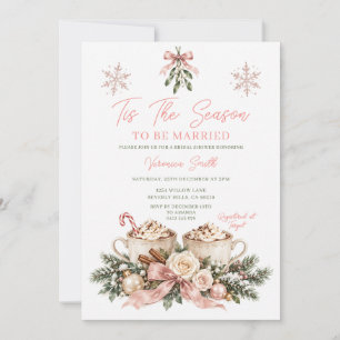 The Season To Be Married Hot Cocoa Bridal Shower Invitation