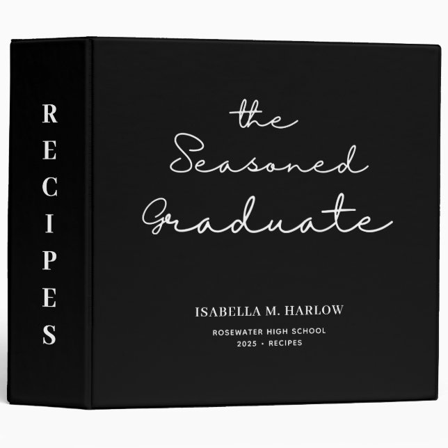 The Seasoned Graduate Personalized Recipe Binder (Front/Spine)