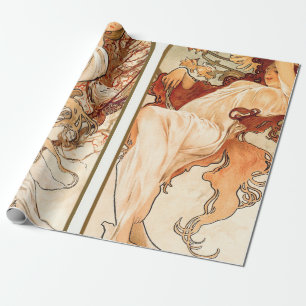 The Seasons Original 1897 By Alphonse Mucha Wrapping Paper