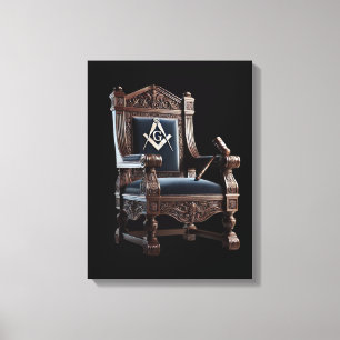 The Seat of Wisdom: A Symbol of Masonic Leadership Canvas Print
