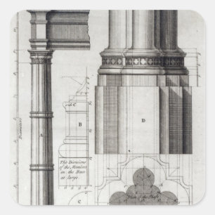 The Second Order of Gothic Architecture, 1741 Square Sticker