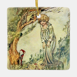 “The Secret Garden” Fairy Art by Charles Robinson Ceramic Ornament