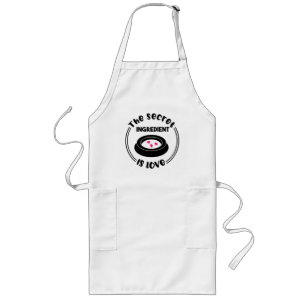 The Secret Ingredient Is Love Hearts Chef's Gift Long Apron