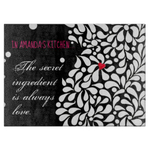 The secret ingredient is love personalized  cutting board