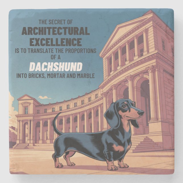 The Secret Of Architectural Excellence Stone Coaster (Front)