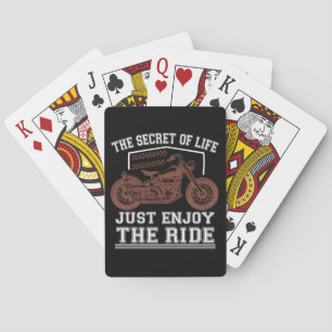 The Secret Of Life Just Enjoy The Ride Playing Cards