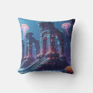 The Secret of the Underwater City Throw Pillow