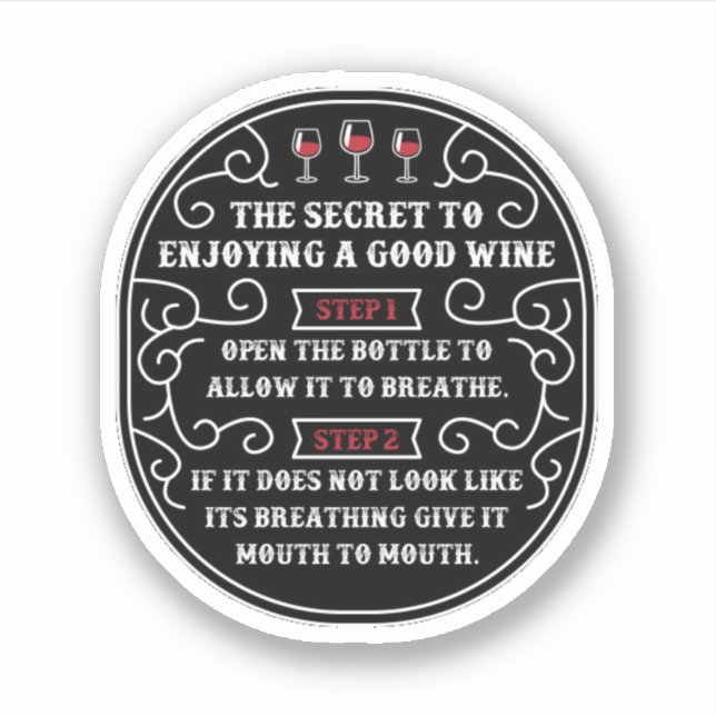 The Secret To Enjoy Good Wine (Front)
