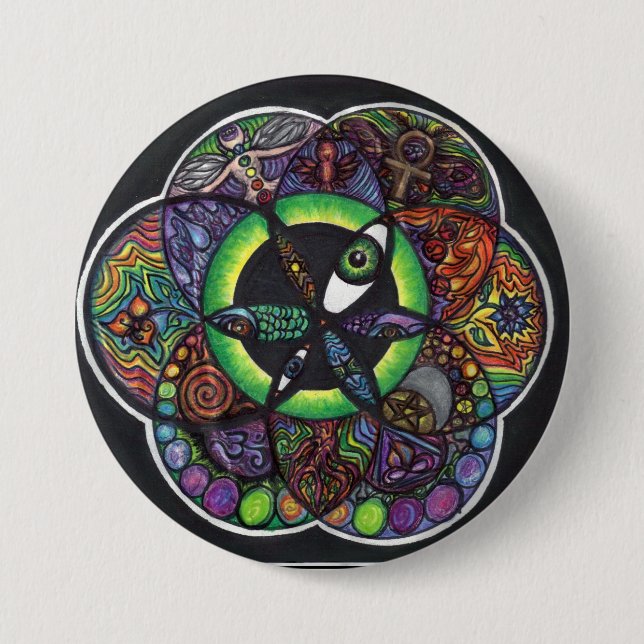 The Seed 3 Inch Round Button (Front)