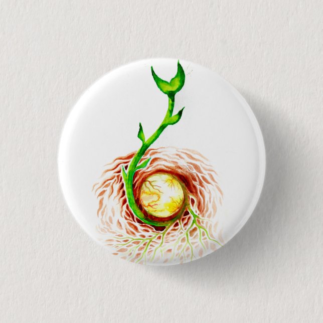 The seed of life poster canvas print postcard magn 1 inch round button (Front)
