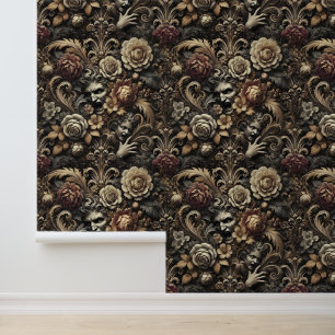 The Seeds We Sow – Gothic Baroque Floral Pattern Wallpaper