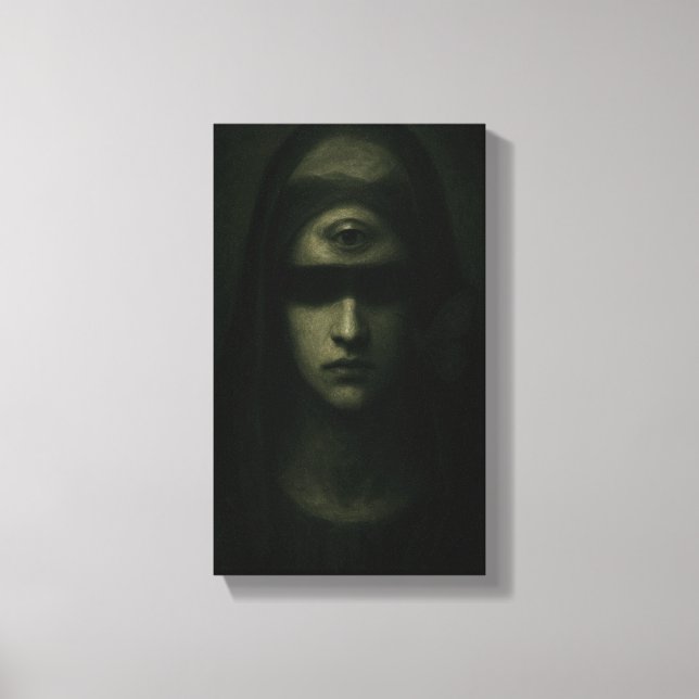 The Seer in Shadow Canvas Print (Front)
