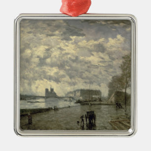 The Seine and Notre Dame Metal Ornament
