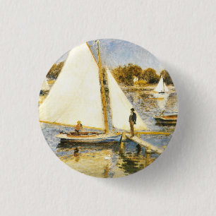 The Seine at Argenteuil  Auguste  Renoir   1 Inch Round Button