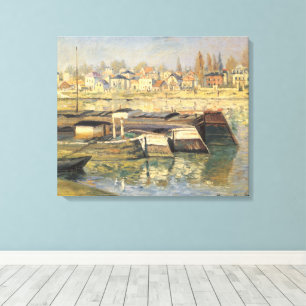 The Seine at Asnieres by Claude Monet Canvas Print