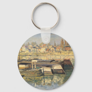 The Seine at Asnieres by Claude Monet Keychain
